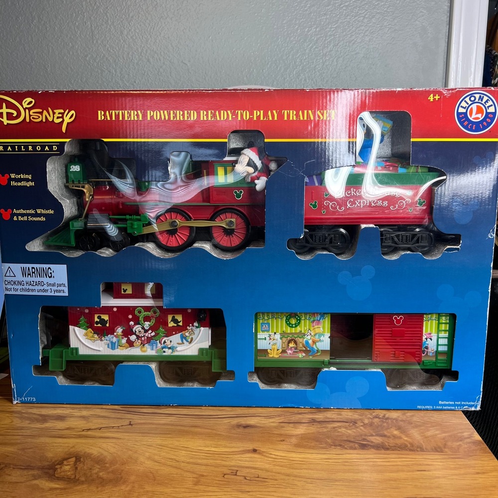Lionel Disney‎ Mickey Mouse Express Ready-To-Play Train Set Christmas Tested